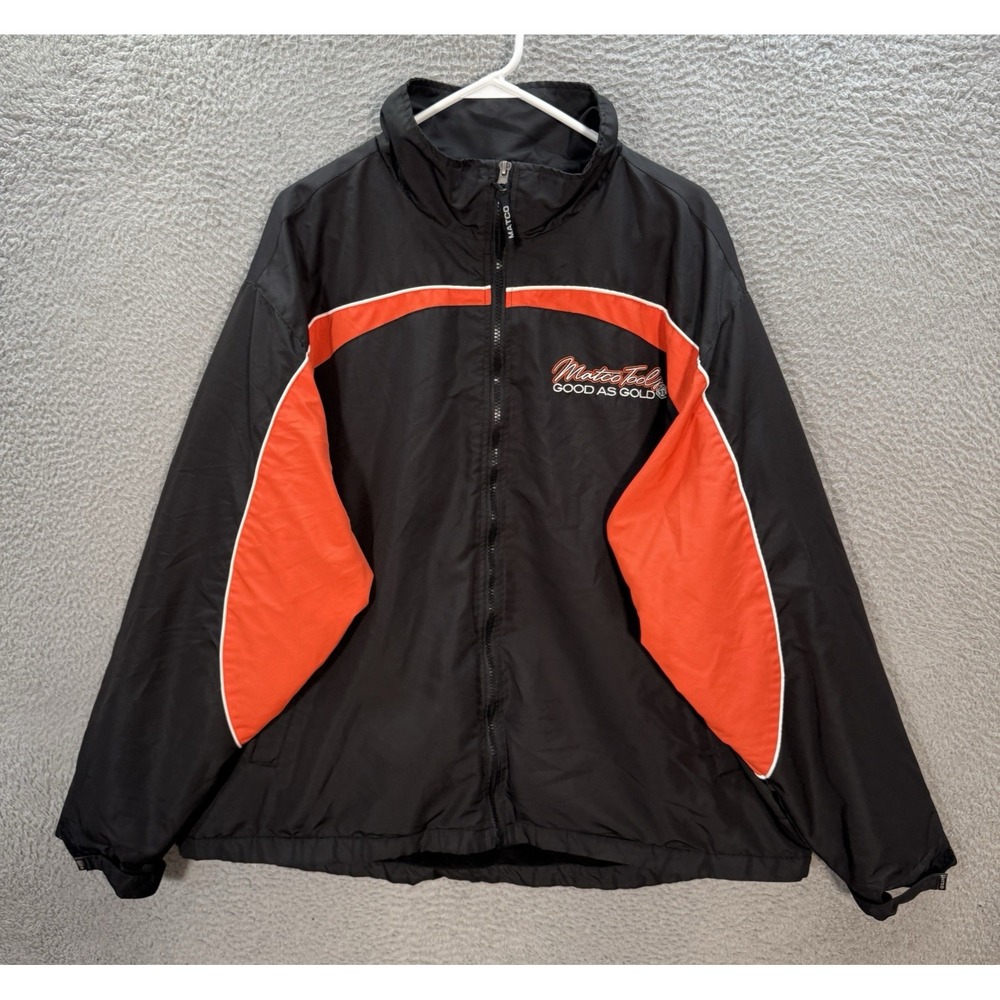 Matco Tools Jacket Adult 2XL XXL Black Orange Fleece Lined Mechanic Biker Garage